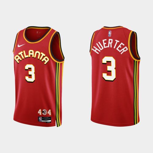 Atlanta Hawks 3 Kevin Huerter 2022-23 Icon Edition Red Men Jersey