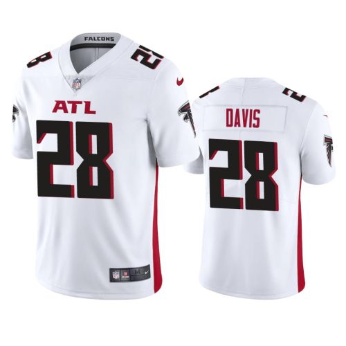 Mike Davis Atlanta Falcons 28 White Vapor Limited Jersey