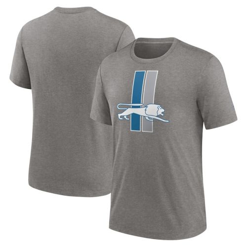 Detroit Lions Rewind Logo T-Shirt - Heather Charcoal