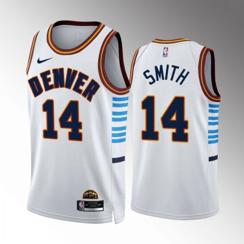 Ish Smith 14 2022-23 Denver Nuggets White City Edition Jersey Swingman