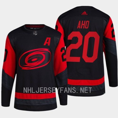 Sebastian Aho 20 Carolina Hurricanes 2023 Jersey Stadium Series Black Breakaway