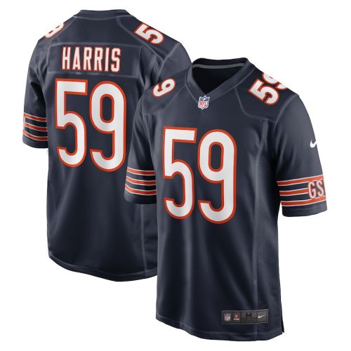 Jalen Harris 59 Chicago Bears Men Team Game Jersey - Navy