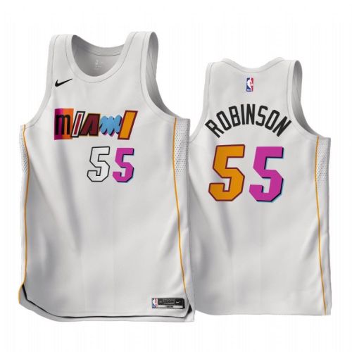 Miami Heat Duncan Robinson 2022-23 City Edition White 55 Jersey - Men Jersey