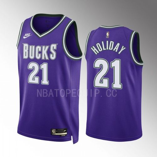 Milwaukee Bucks Jrue Holiday 21 2022-23 Classic Edition Purple Jersey