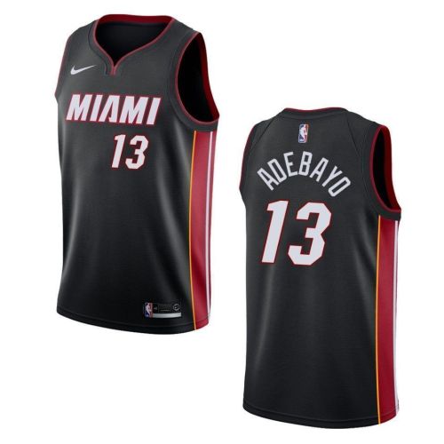 Men's Miami Heat 13 Bam Adebayo Icon Swingman Jersey - Black