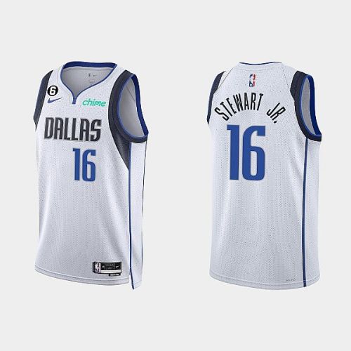 Dallas Mavericks D.J. Stewart Jr. 16 2022-23 Association Edition Royal Men Jersey Swingman