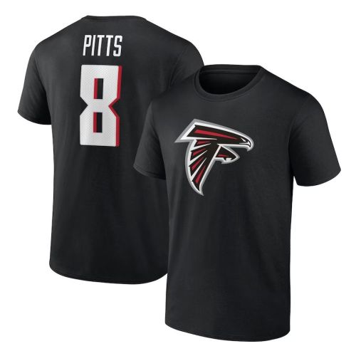 Kyle Pitts 8 Atlanta Falcons Black T-Shirt