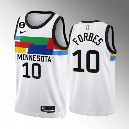 Bryn Forbes 10 Minnesota Timberwolves City Edition White Men Jersey 2022-23 Swingman