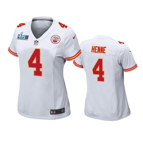 Chad Henne 4 Kansas City Chiefs Super Bowl LVII Game Jersey - Women White