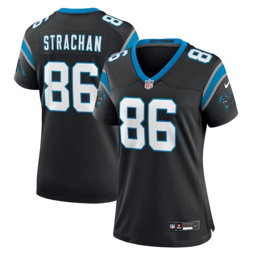 Mike Strachan 86 Carolina Panthers Game Women Jersey - Black