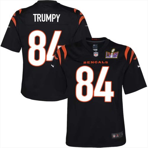 Bob Trumpy 84 Cincinnati Bengals Super Bowl LVIII YOUTH Home Limited Jersey - Black