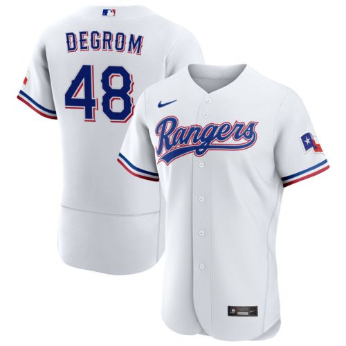 Jacob deGro 48 Texas Rangers 2023 Home Elite Jersey - White