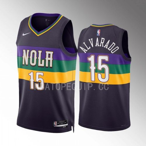 Jose Alvarado 15 New Orleans Pelicans Purple Jersey 2022-23 City Edition Swingman