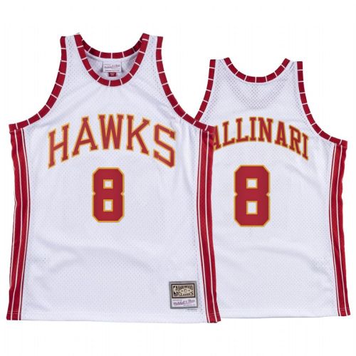 Danilo Gallinari 8 Atlanta Hawks Hardwood Classics Jersey White