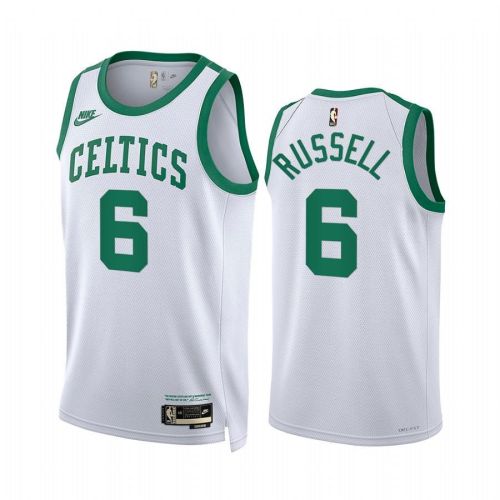 Bill Russell Boston Celtics Classic Edition White 6 Jersey Year Zero - Men Jersey