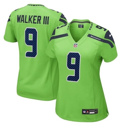 Kenneth Walker III 9 Seattle Seahawks Women Game Jersey - Neon Green