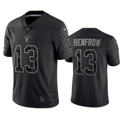 Hunter Renfrow 13 Las Vegas Raiders Black Reflective Limited Jersey - Men