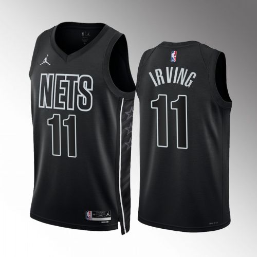 Kyrie Irving 11 Brooklyn Nets Black 2022-23 Statement Edition Men Jersey Swingman