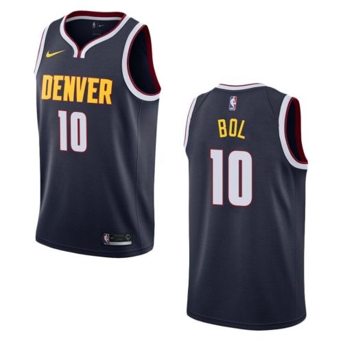 Men's Denver Nuggets 10 Bol Bol Icon Swingman Jersey - Navy