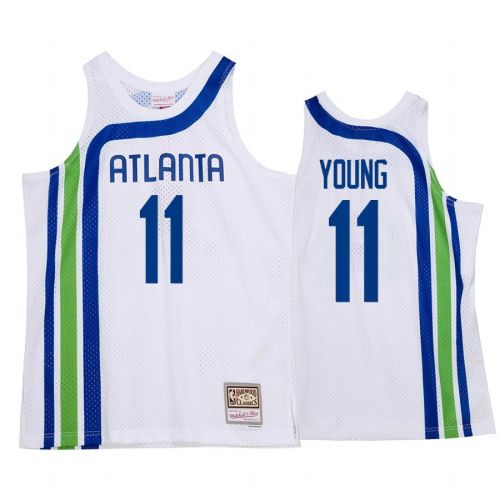 Trae Young 11 Atlanta Hawks HWC Throwback Jersey White