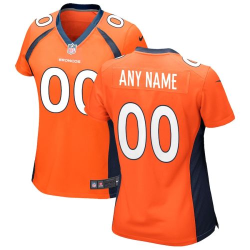 Denver Broncos Women's Custom Game Jersey - Orange