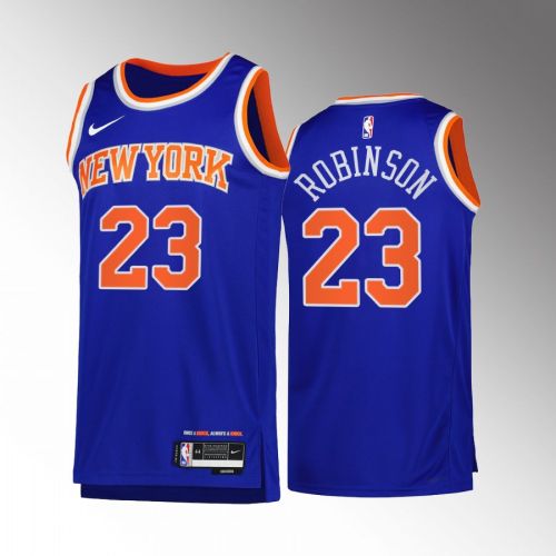 New York Knicks Mitchell Robinson 23 Blue Icon Edition Jersey 2022-23 Swingman