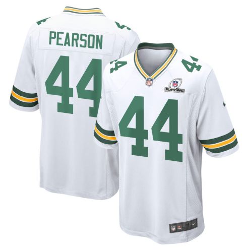 Henry Pearson 44 Green Bay Packers 2023 Playoffs Patch Game Men Jersey - White