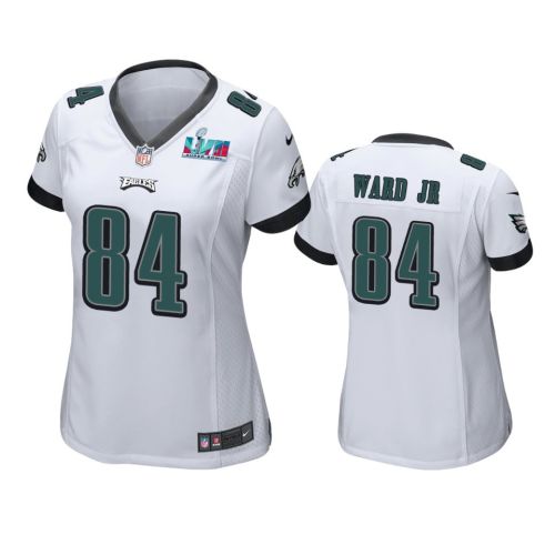 Greg Ward Jr. 84 Philadelphia Eagles Super Bowl LVII White Game Jersey - Women