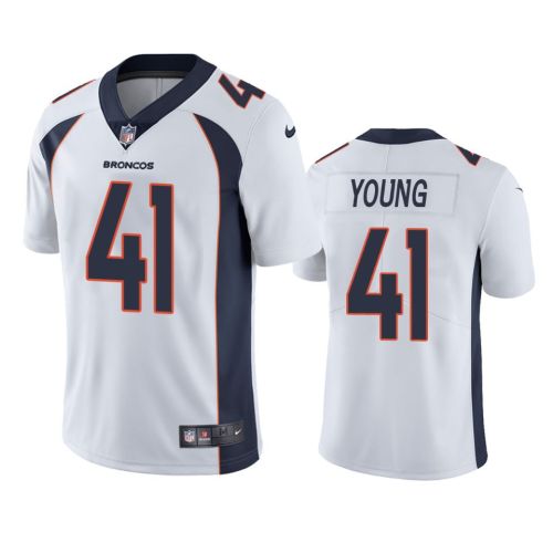 Kenny Young 41 Denver Broncos White Vapor Limited Jersey