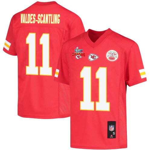 Marquez Valdes-Scantling 11 Kansas City Chiefs Super Bowl LVII Champions 3 Stars Youth Game Jersey - Red