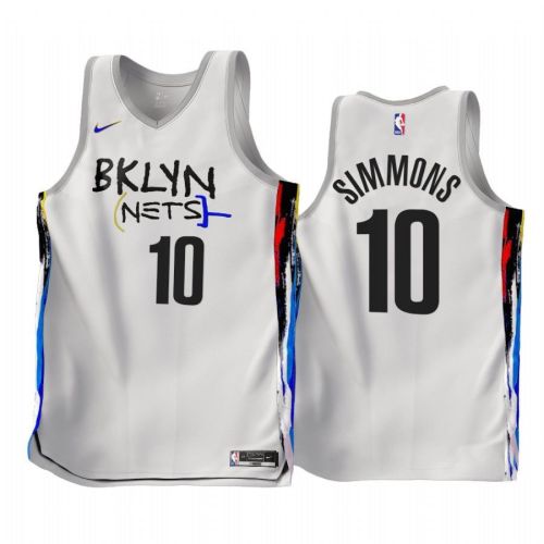 Ben Simmons 2022-23 Brooklyn Nets White 10 City Edition Jersey - Men Jersey