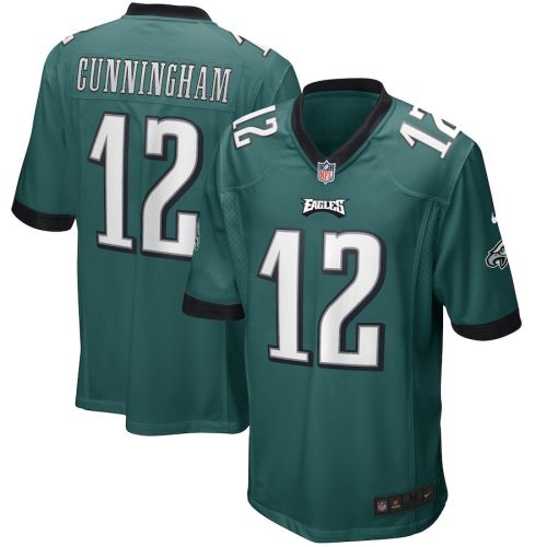 Randall Cunningham 12 Philadelphia Eagles Men Game Retired Jersey - Midnight Green