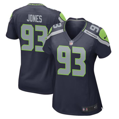 Dre’mont Jones 93 Seattle Seahawks Game Women Jersey - College Navy