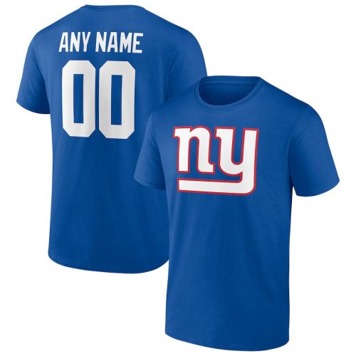 New York Giants Team Custom Name & Number T-Shirt - Royal