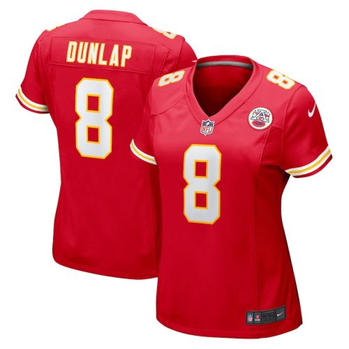 Carlos Dunlap 8 Kansas City Chiefs Women's Home Game Player Jersey - Red