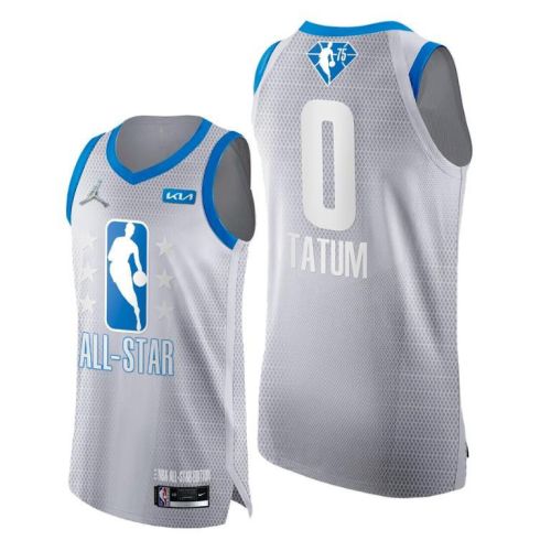 Jayson Tatum 2022 All-Star Grey Blue 75th Jersey Celtics 0 - Men