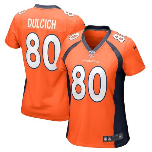 Greg Dulcich 80 Denver Broncos Women's Game Jersey - Orange