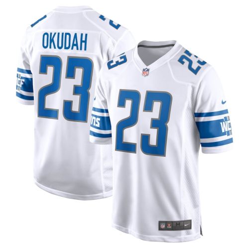 Jeff Okudah 23 Detroit Lions Men Game Jersey - White