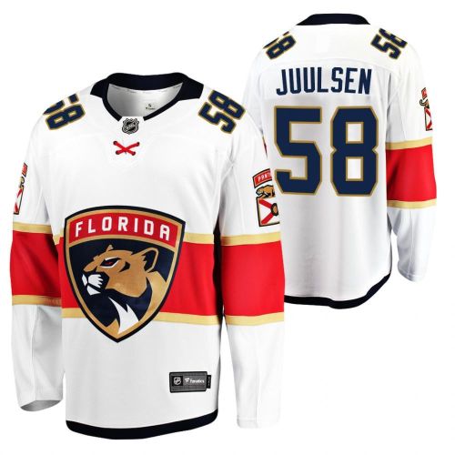 Florida Panthers 58 Noah Juulsen 2023 Jersey White Away Player Jersey