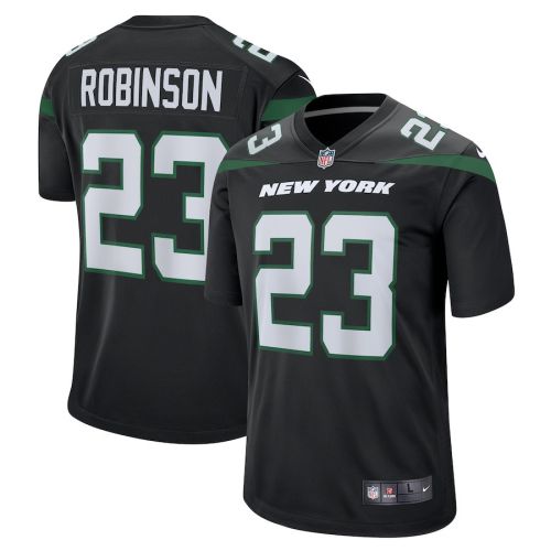 James Robinson 23 New York Jets Alternate Game Player Jersey - Stealth Black