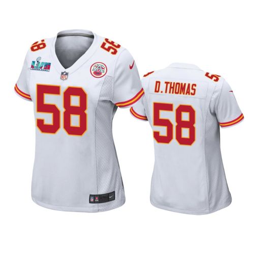 Derrick Thomas 58 Kansas City Chiefs Super Bowl LVII Game Jersey - Women White