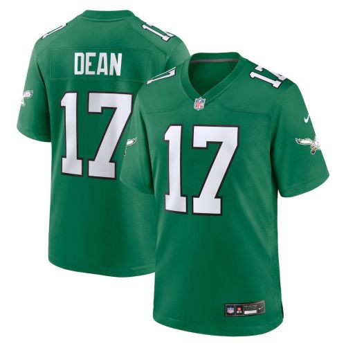 Nakobe Dean 17 Philadelphia Eagles Men Alternate Game Jersey - Kelly Green