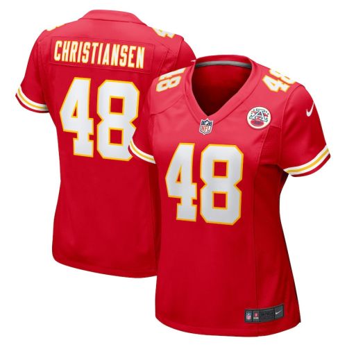 Cole Christiansen 48 Kansas City Chiefs Game Women Jersey - Red