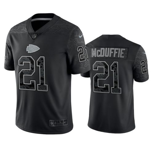 Trent McDuffie 21 Kansas City Chiefs Black Reflective Limited Jersey - Men