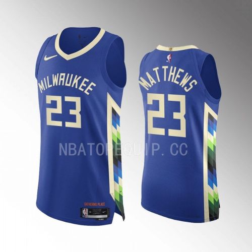 Milwaukee Bucks Wesley Matthews 23 Royal Jersey 2022-23 City Edition