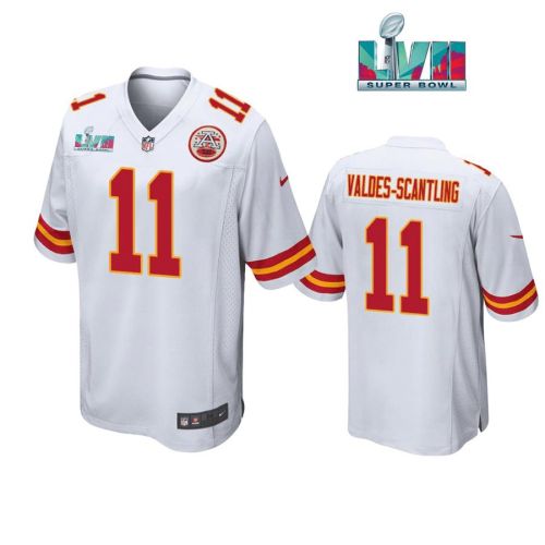 Marquez Valdes Scantling 11 Kansas City Chiefs Super Bowl LVII White Men Game Jersey