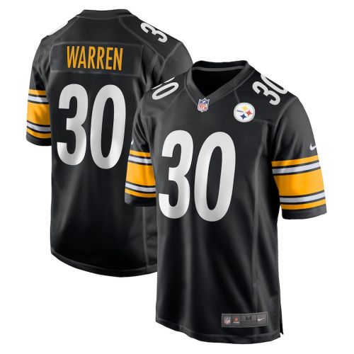 Jaylen Warren 30 Pittsburgh Steelers Alternate Game Men Jersey - Black