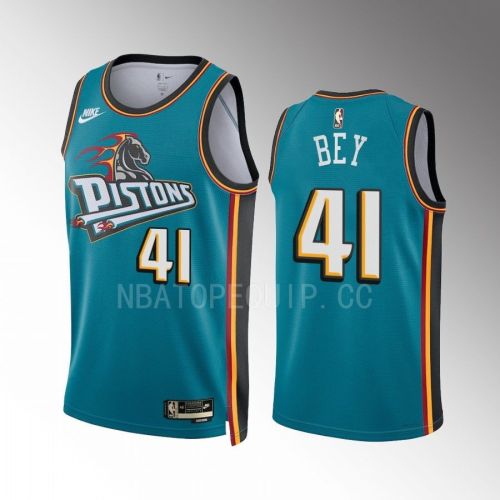 Detroit Pistons Saddiq Bey 2022-23 Classic Edition Teal 41 Jersey Swingman