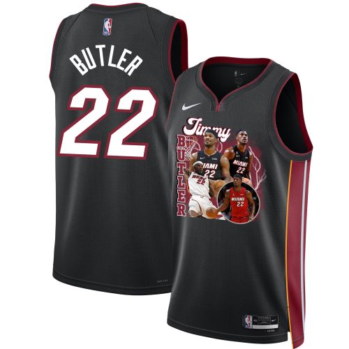 Jimmy Butler 22 Miami Heat Scorching Success 2023 Champions Swingman Jersey - Black