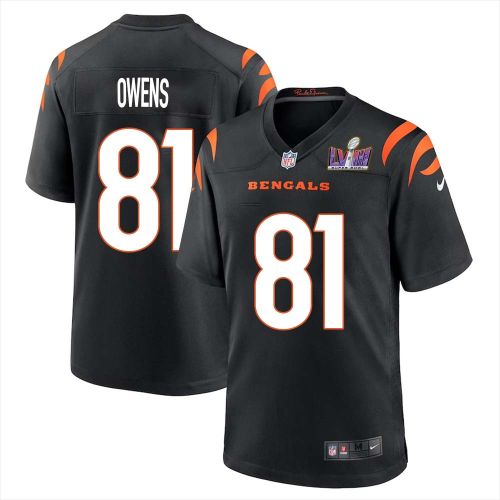 Terrell Owens 81 Cincinnati Bengals Super Bowl LVIII Men Home Limited Jersey - Black